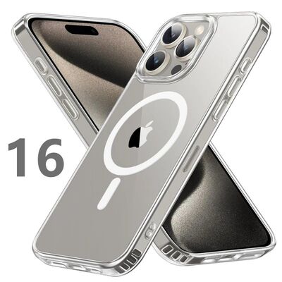 Magnetic Clear Case for iPhone 16 15 14 13 11 12 Pro Max Plu