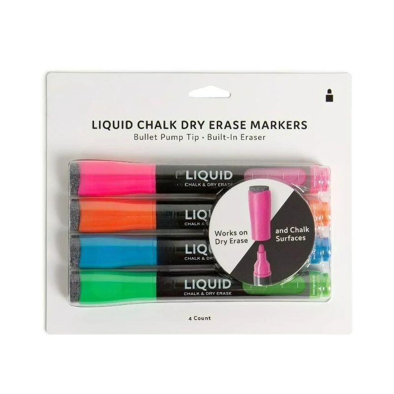 Liquid Chalk and Dry Erase Markers Bullet Tip (3mm) Multi-Co图片
