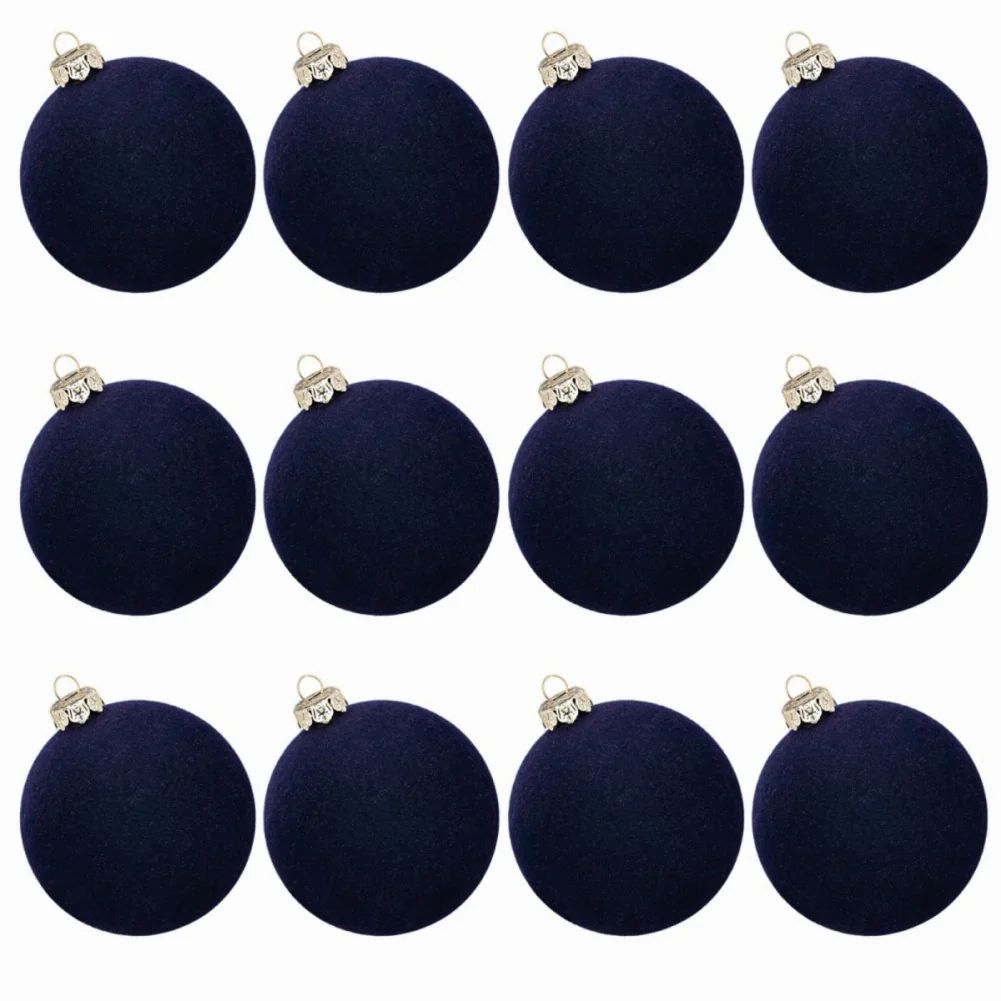 12PCS Wedding Party Winter Decor Christmas Velvet Balls Fami