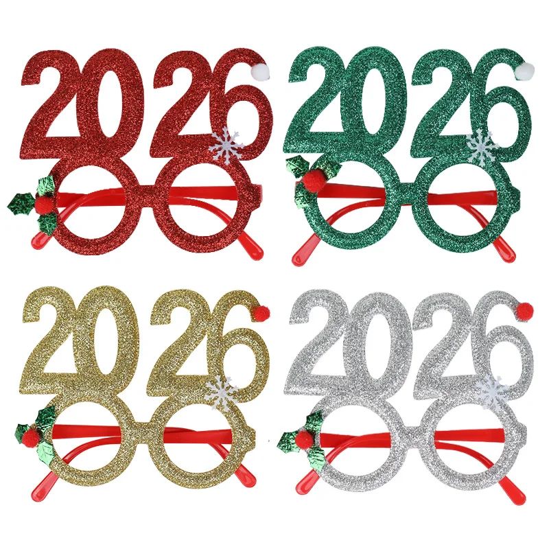 2026 Funny Digital Glasses Frame for Christmas New Year Eve