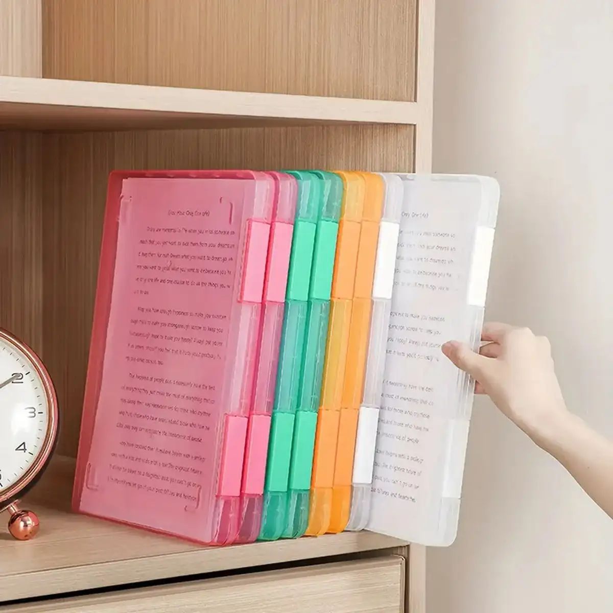 1pc Multi-layer Portable File Box Portable Transparent File