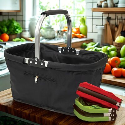 Folding picnic basket handheld picnic basket multifunctional