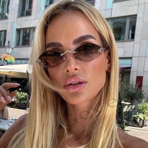 Fashion Small Polygonal Sunglasses for Women Luxury Brand Rm