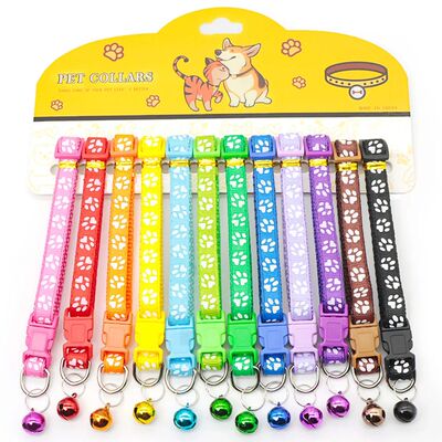 12Pcs Wholesale Mix Color Anti-Lost Dog Collars Pet Cat Pupp