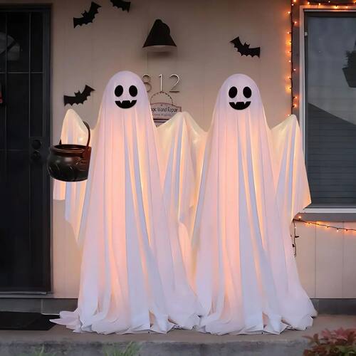 85/165CM Life-Size Scary Standing Ghost Glow-in-the-Dark Out