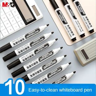 10pcs Erasable Whiteboard Markers Large Capacity Teaching Co