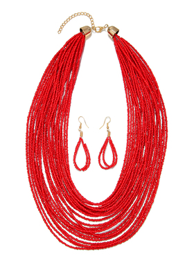 multilayer bead necklace women jewelry民族风米珠项链多层