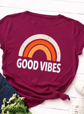 女纯棉T恤 Women Loose Cotton T-shirt Ladies BigSize tee tops