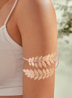 欧美夸张手臂镯演出手环叶子镶钻手镯酒吧臂钏armlet bracelets