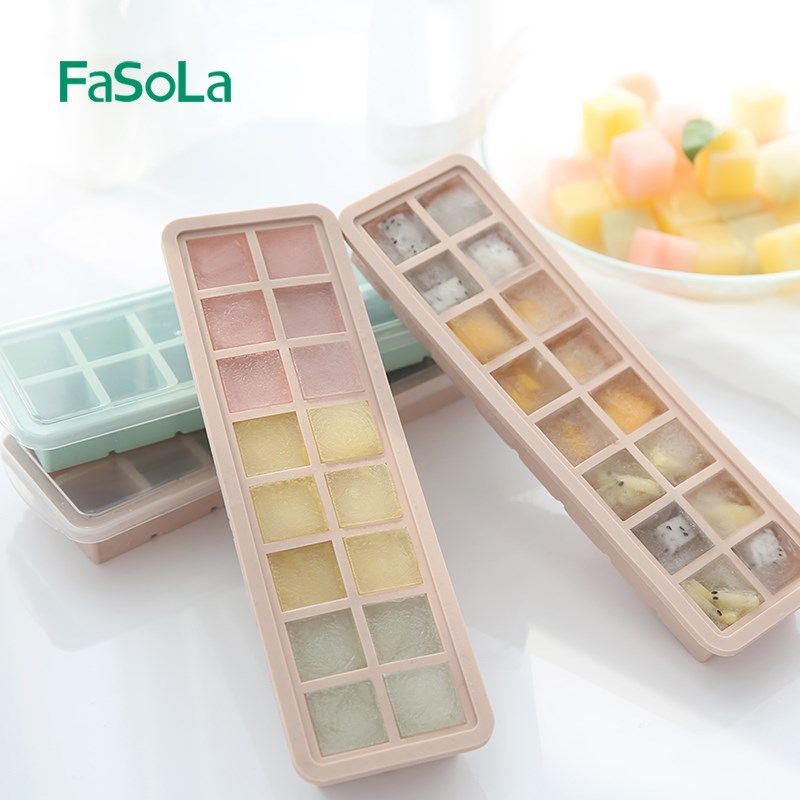 Home Use Silicone Ice/Ice Cream Making Cube Mold Tray