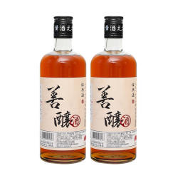 古越龙绍兴黄酒鉴湖2017年冬酿半甜型善酿酒500ml*2两瓶装绍兴酒