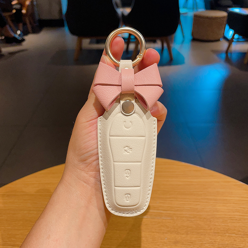 PU比亚迪高端简约车钥匙套包壳扣