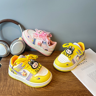 拉布布儿童运动鞋2025春秋新款儿童鞋子女童低帮板鞋可爱休闲鞋潮