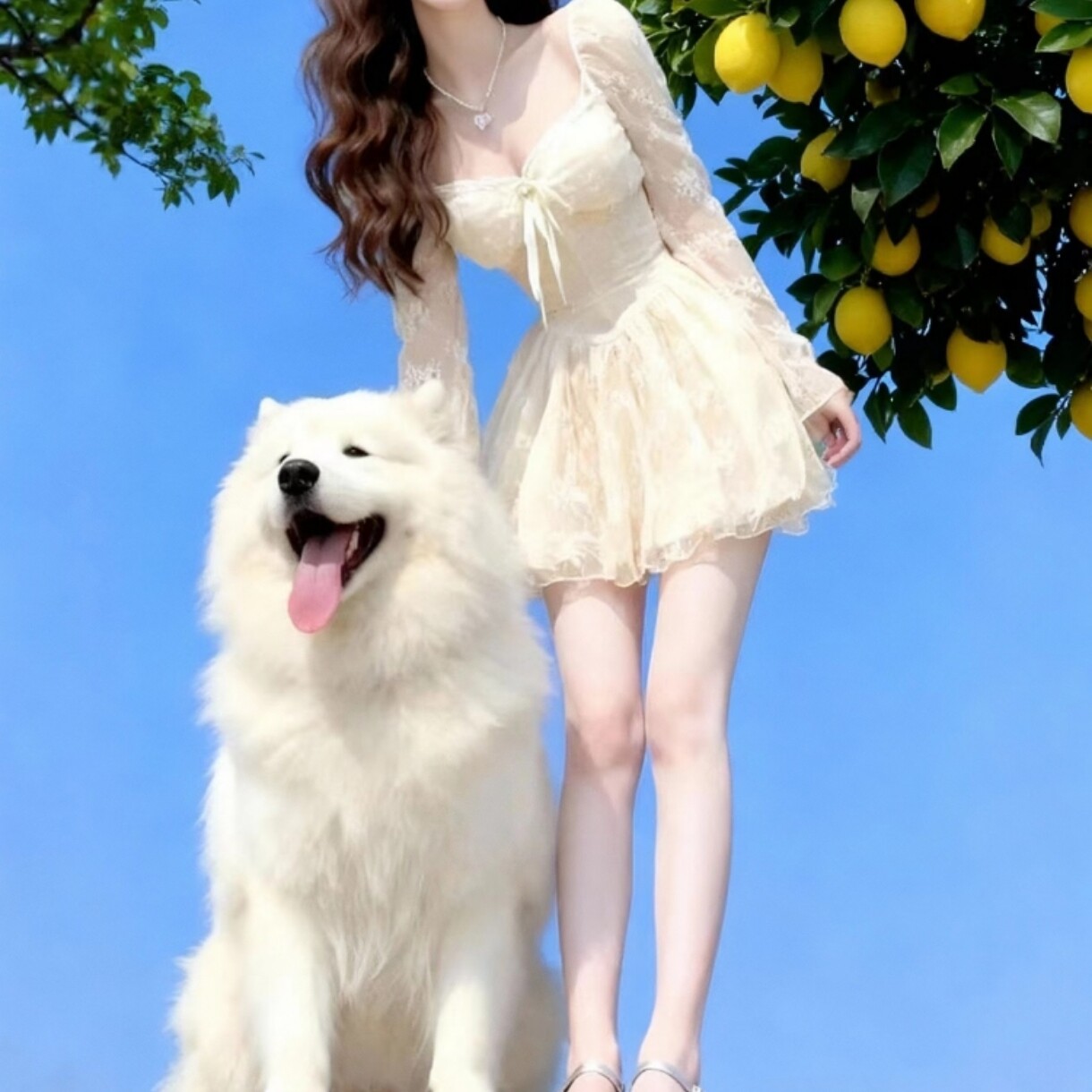 法式温柔风巨好看2026春季收腰显瘦蕾丝裙清纯系乖乖妹穿搭连衣裙