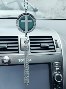 钛钢精油扩香流苏车载吊坠