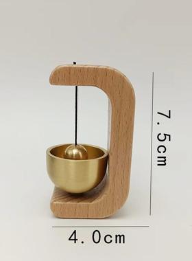 黄铜实木多巴胺门铃冰箱贴配件工艺品礼品铃铛风铃家居装饰品日式