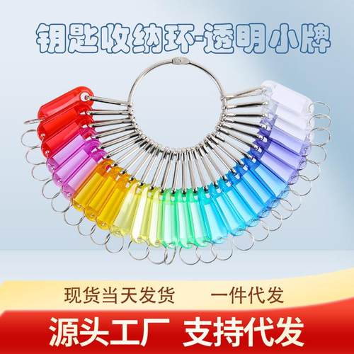2023新款钥匙收纳圈透明水晶色钥匙分类收纳环钥匙扣diy钥匙串圈
