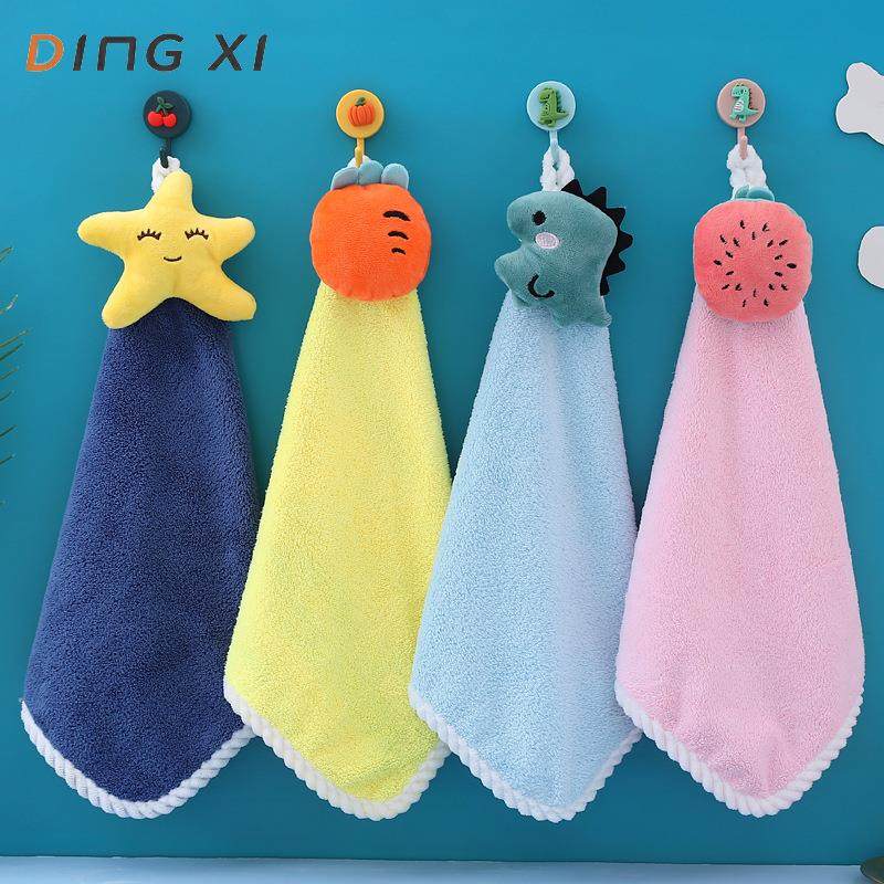 擦手巾可挂卡通珊瑚绒厨房卫生间家用儿童可爱吸水搽手巾工厂,家庭/个人清洁工具,厨房擦手巾,淘宝优惠券,粉丝福利购,淘宝优惠卷