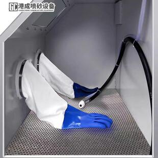厂家直销喷砂机专用手套喷砂手套60cm胶手套皮布合成防滑劳保手套