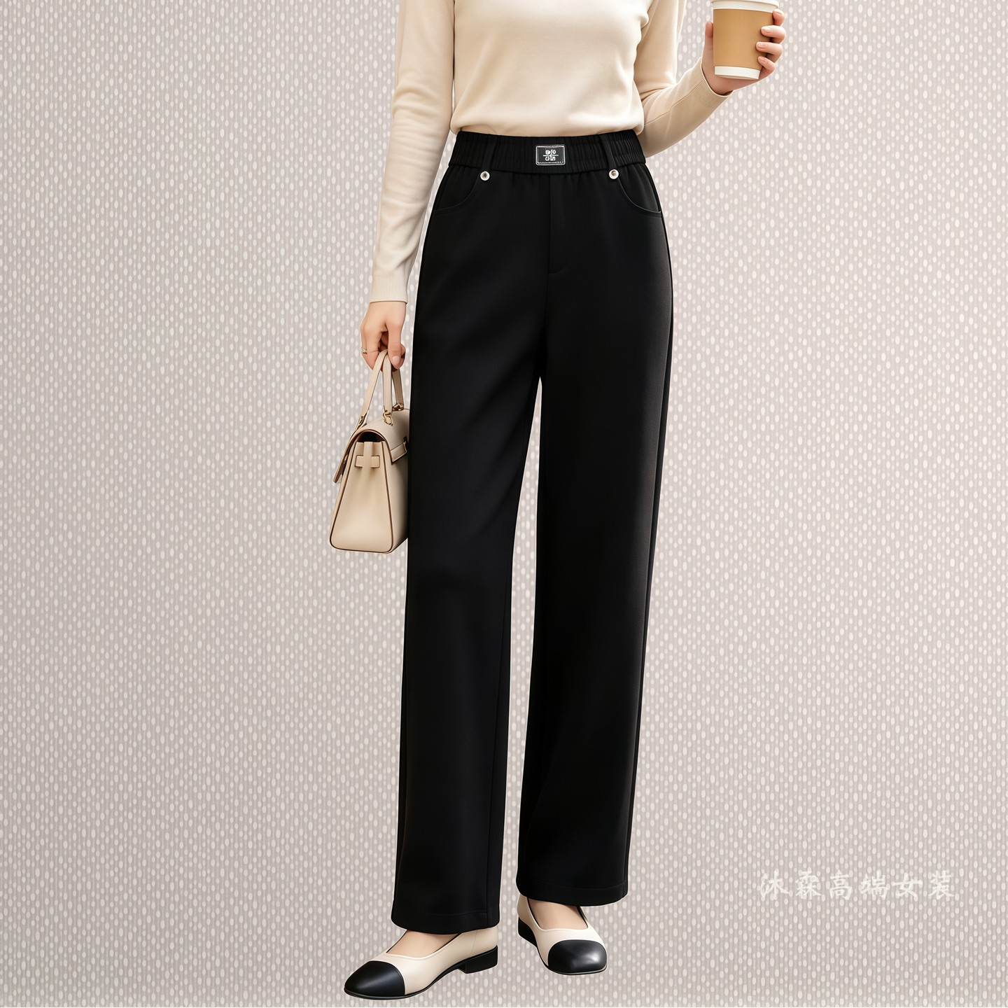 沐紫霖2026秋冬季新款宽松大码修身显瘦胖M休闲直筒女裤子琪2621