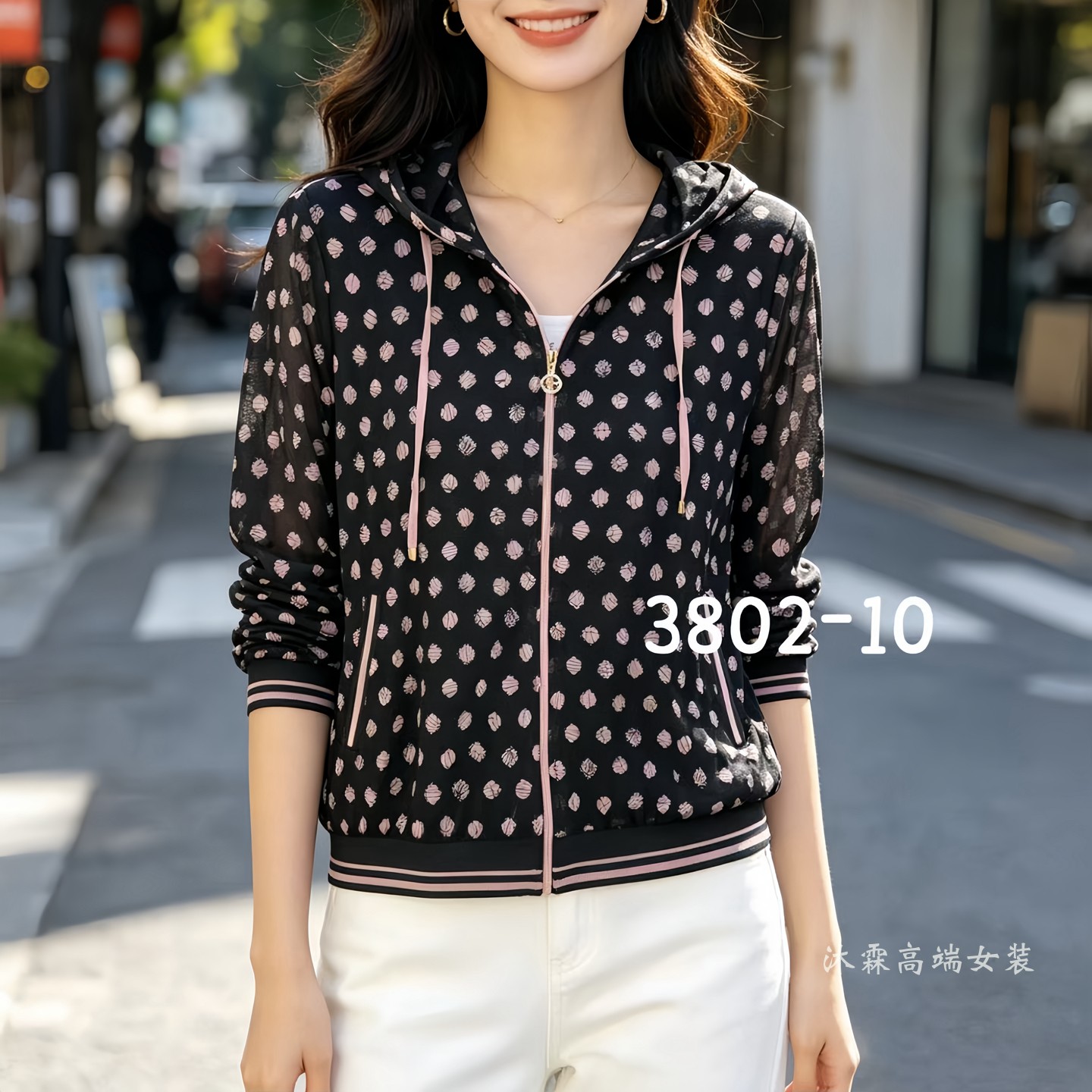 隆穈丝2026夏秋新款上衣大码显瘦宽松台湾网纱外套t恤衫凯永3802