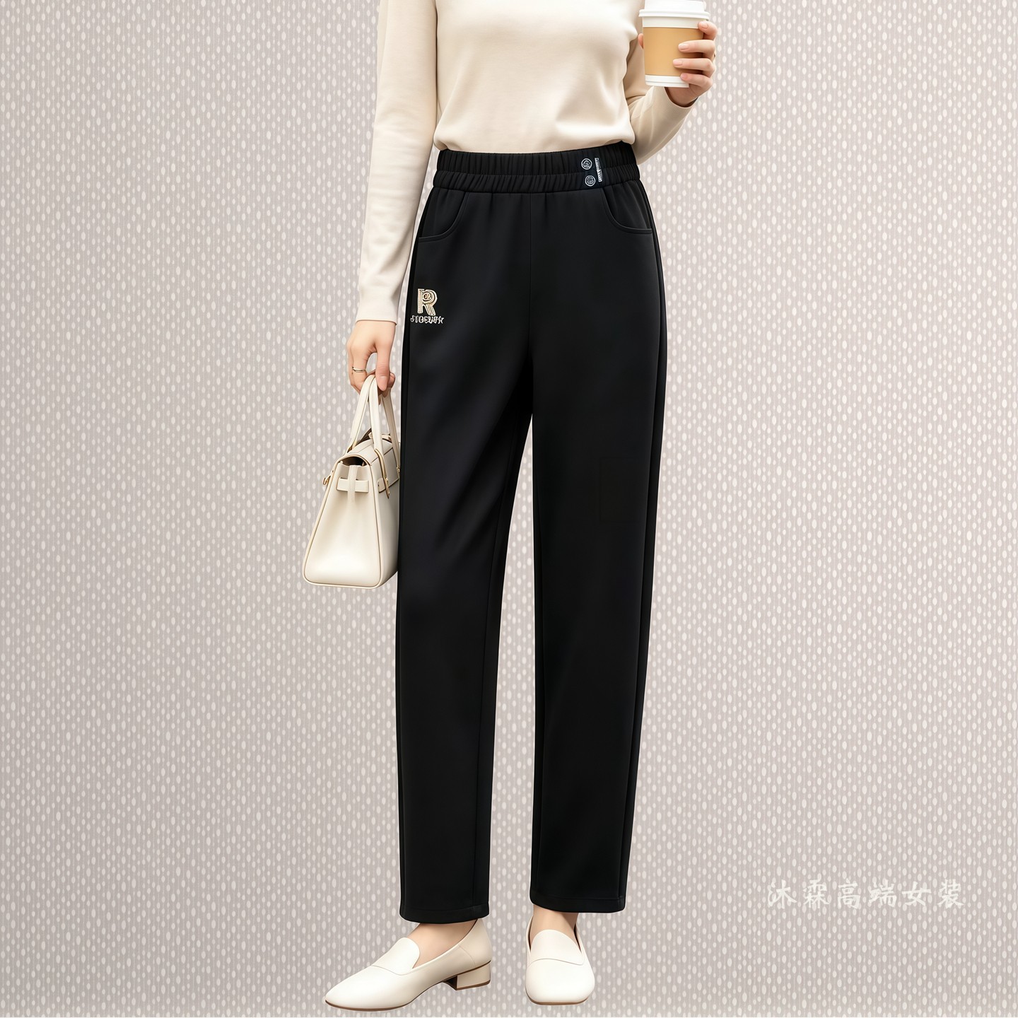 沐紫霖2026秋冬季新款宽松大码修身显瘦胖M休闲直筒女裤子琪2623