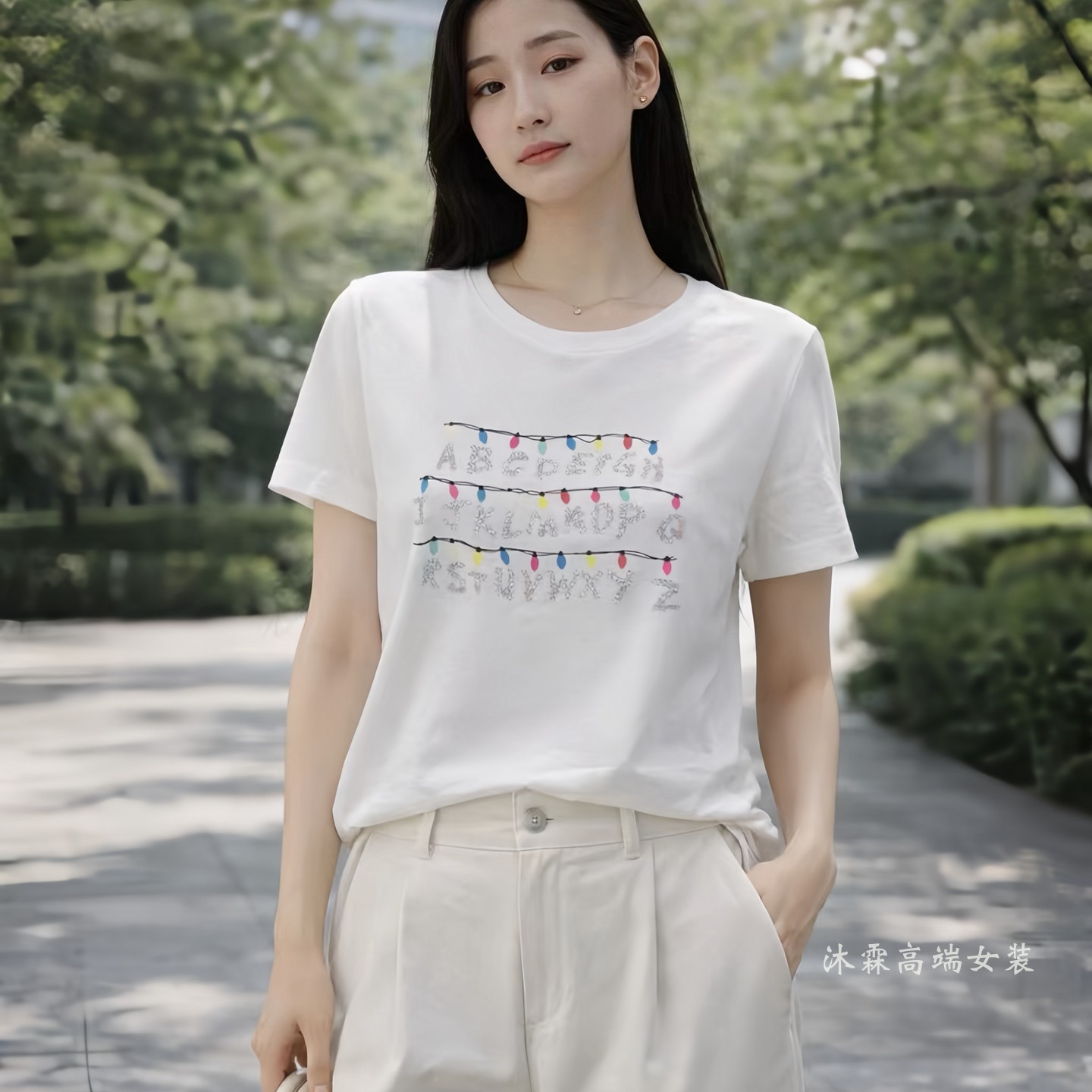 台湾1668道尚遇2026夏季新时尚大码显瘦宽松打底衫上衣t恤300022