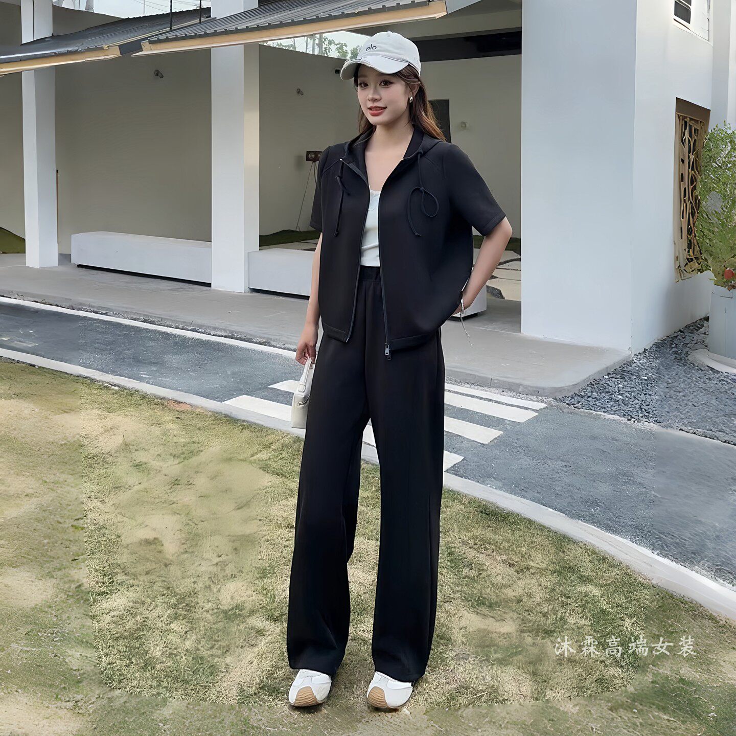 阳龙2026夏季新款上衣B26-9002配裤子大码显瘦休闲女运动两件套装