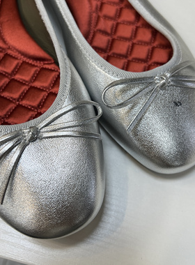 早春外贸新品真皮女鞋简约舒适蝴蝶结平底鞋软底单鞋41码42码43码