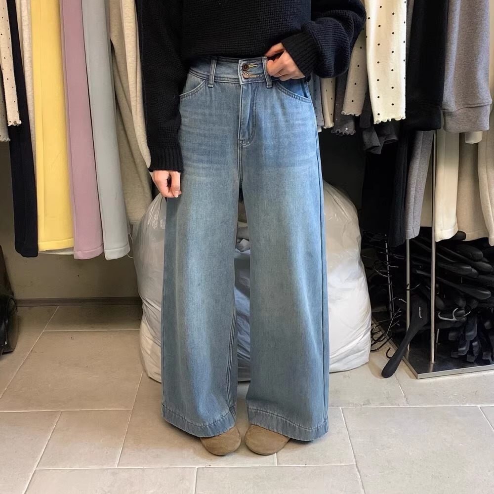 2025冬季新款韩系显瘦加绒牛仔裤