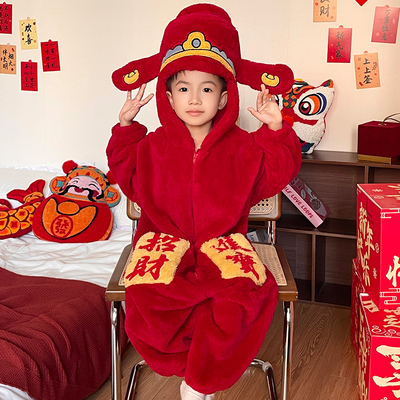 儿童睡衣男孩连体衣2026超火冬装