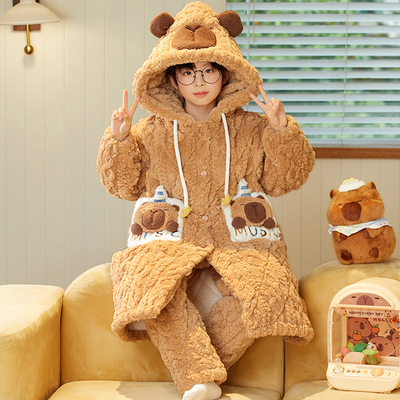 卡皮巴拉睡衣男童青少年2025新款