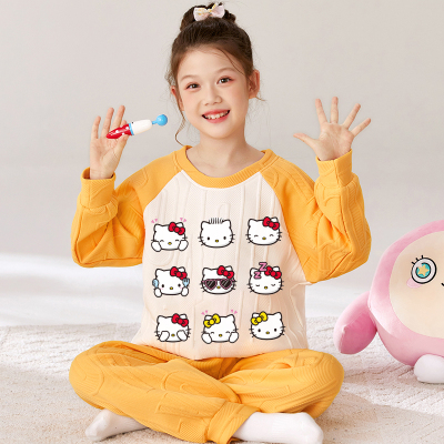 儿童睡衣空气棉HelloKitty家居服