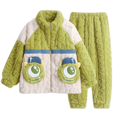 睡衣儿童冬季珊瑚绒套装男童冬装