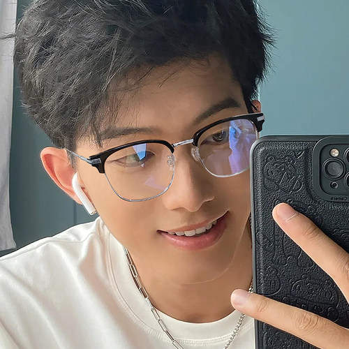 复古纯钛近视眼镜可配有度数