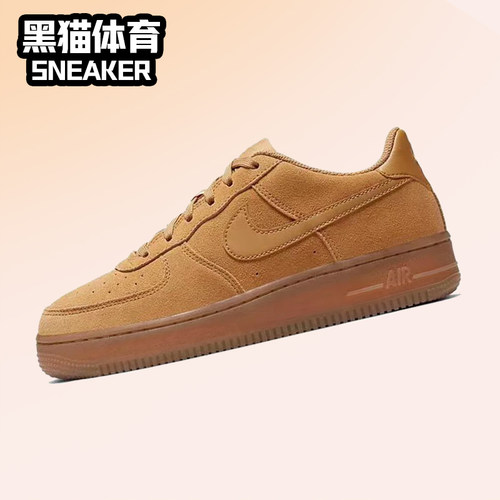 耐克小麦色女子空军一号低帮板鞋