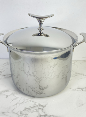 LUCUKU鲸鱼王304不锈钢加厚五层一体高汤锅家用双耳炖锅焖锅22cm