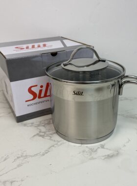 外贸出口库存尾货德国silit奶锅304不锈钢煮奶杯单柄煮面欧式14cm