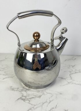 出加拿大C家订单库尾18/10不锈钢家用鸣笛烧水壶茶壶泡茶壶1.5升