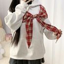 美式 上衣 复古蝴蝶结绑带连帽卫衣女2025秋冬新款 宽松休闲情侣帽衫