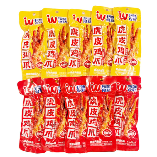 玩味食刻虎皮鸡爪香辣五香凤爪鸡脚香酥脱骨休闲解馋零食火锅搭档