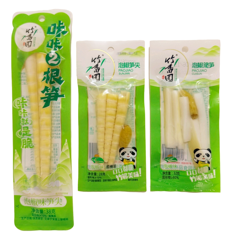 竹香园泡椒笋尖酸辣开袋即食