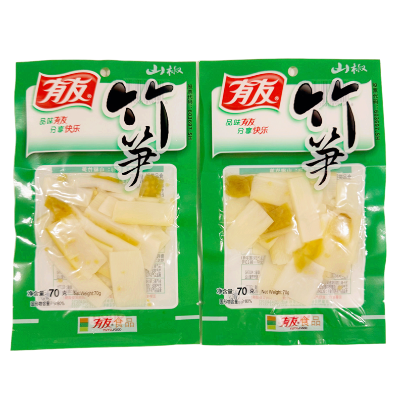有友山椒竹笋重庆特产泡椒笋片酸辣小吃开袋即食下饭菜休闲零食