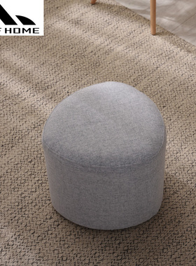 北欧鹅卵石创意沙发凳布艺梳妆凳时尚换鞋凳个性试衣间三角形凳子