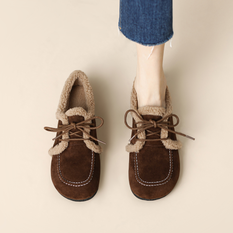 Diao'er小暖炉加绒系带勃肯鞋