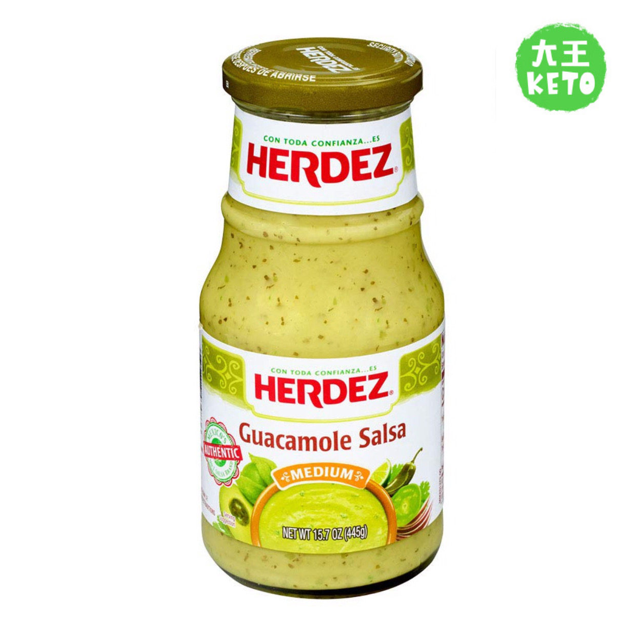 美国直邮 Herdez  Guacamole Salsa墨西哥牛油果酱 低碳生酮445g