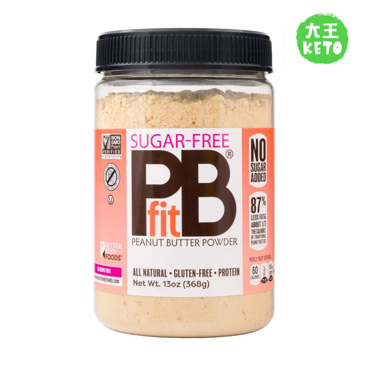 美国直邮PBfit Peanut ButterKETO 全天然烤花生酱粉 无糖无麸质