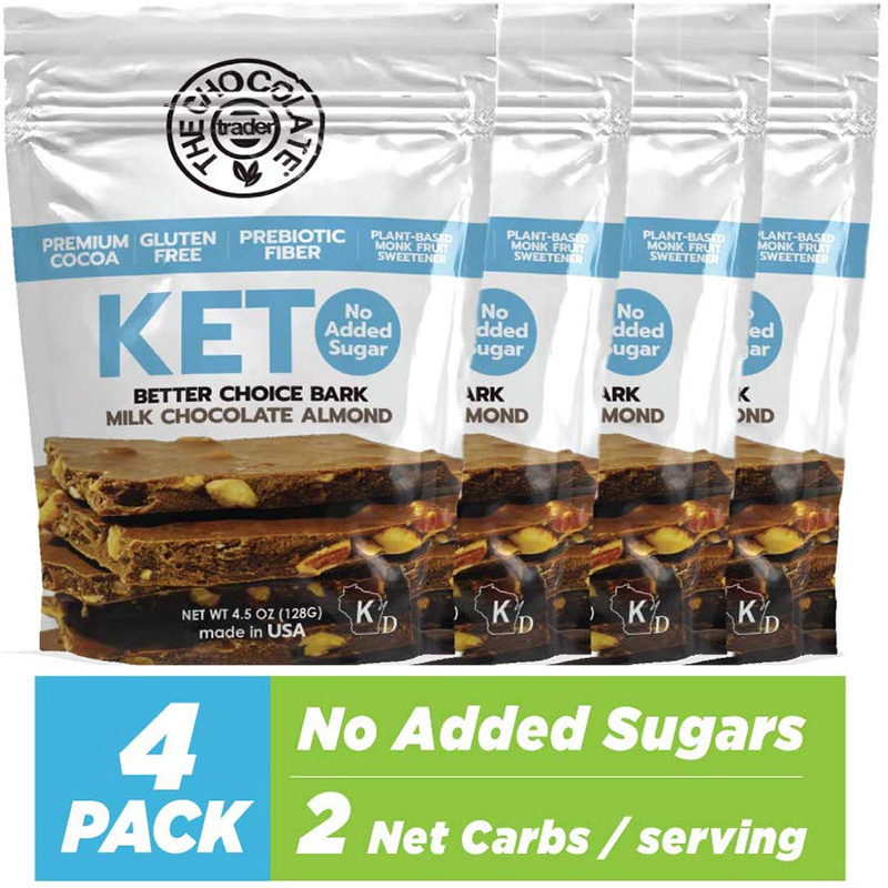 美国直邮 The Chocolate Trader 杏仁牛奶巧克力饼 KETO生酮 4包