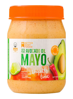 美国直邮BetterBody Foods辣椒酸橙鳄梨油芝士油蛋黄酱无麸质444g