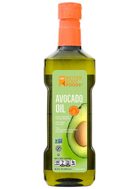 美国直邮BetterBody Foods 100%牛油果油天然精炼优质食用油500ml